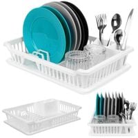 Ociekacz Suszarka na Naczynia Sztućce Talerze Stojąca Plastikowa 40x29 cm