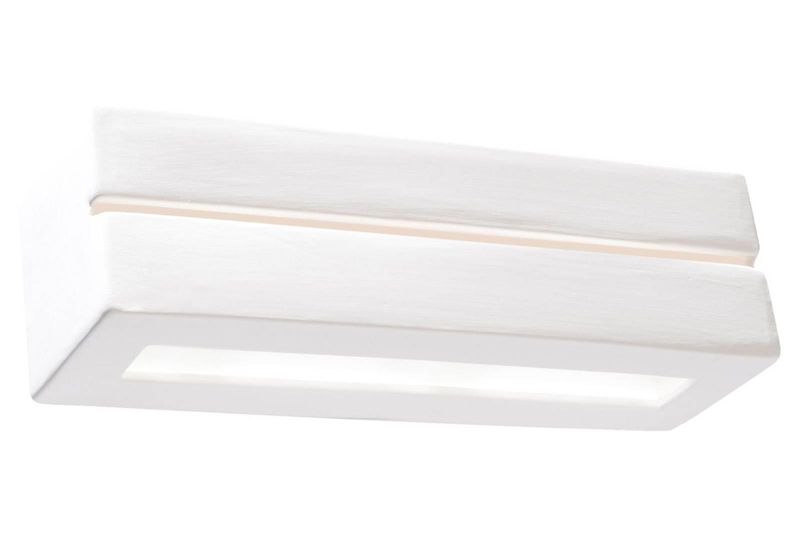 Kinkiet LAMPA ścienna SL.0231 ceramiczna OPRAWA prostokątna belka przyścienna biała zdjęcie 1