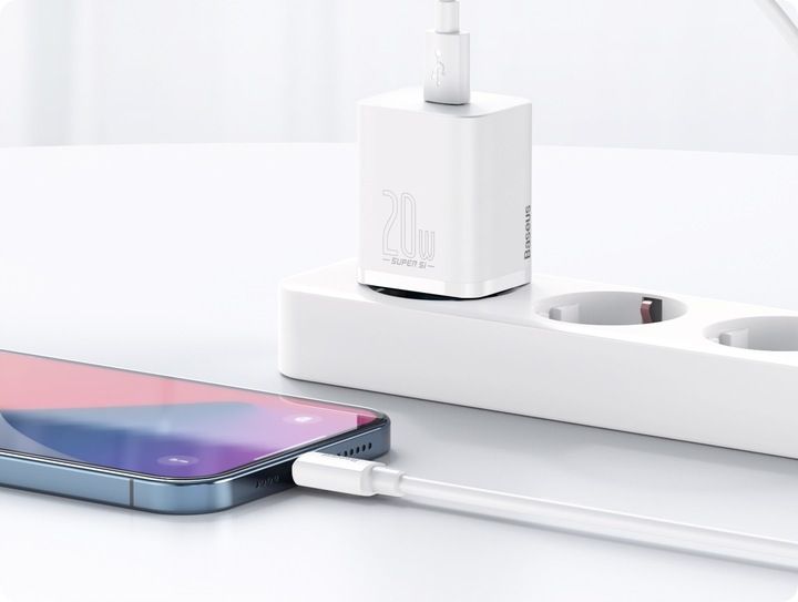 BASEUS SZYBKA ŁADOWARKA DO TELEFONU IPHONE USB-C TYPE-C 20W KABEL LIGHTNING zdjęcie 5