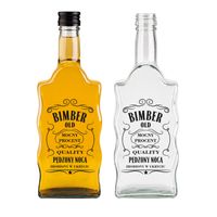 BUTELKA FALA 500 ml z zakrętką i nadrukiem BIMBER