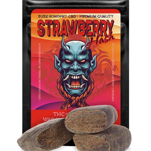 Susz konopny CBD Strawberry Hash 100 g zdjęcie 1