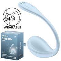 Wibrator punktu G jajko wibrujące na aplikację Satisfyer Smooth Petal Blue