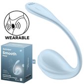 Wibrator punktu G jajko wibrujące na aplikację Satisfyer Smooth Petal Blue