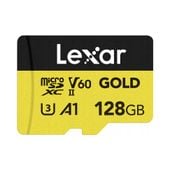 Lexar Karta Pamięci GOLD MicroSDXC 128GB U3 A1 V60 UHS-II Zapis 100 MB/s