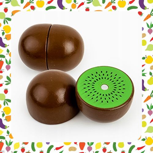 DREWNIANE WARZYWA OWOCE DO KROJENIA NA MAGNES DLA DZIECI ZESTAW XXL na Arena.pl