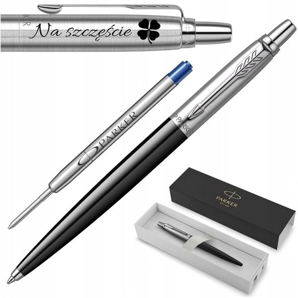 Długopis Parker Jotter ORYGINALNY CZARNY GRAWER GRATIS NA PREZENT DO SZKOŁY zdjęcie 1