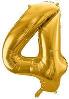 Balon foliowy Cyfra 4, 86cm, złoty XL