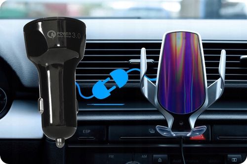 ZESTAW ŁADOWARKA 4xUSB 7A UCHWYT DO SZYBY DŁUGI ELASTYCZNY PODPÓRKA na Arena.pl