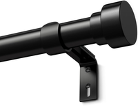 Karnisz czarny regulowany 76–152 cm metalowy