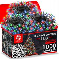 LAMPKI CHOINKOWE 1000 LED WIELOKOLOROWE RGB IP44 68 M 8 TRYBÓW NA CHOINKĘ