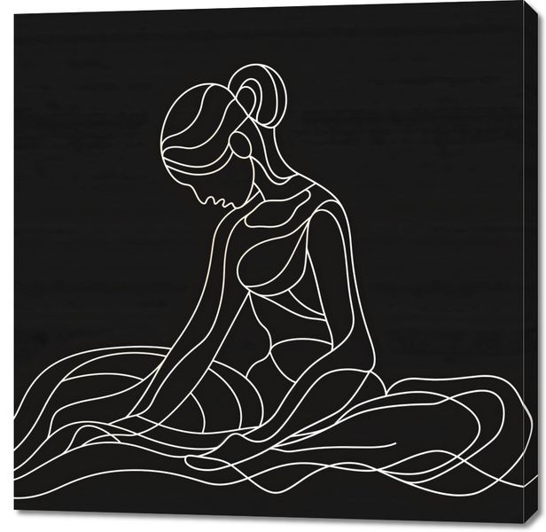 Obraz 100x100cm Pozycja Siedząca zdjęcie 1