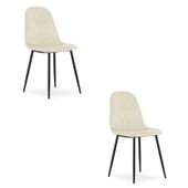 Krzesło ASTI - beż aksamit x 2