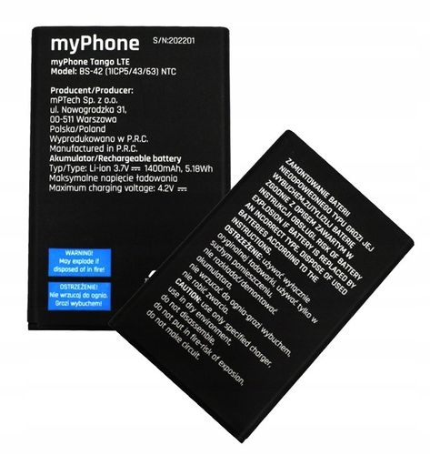 Oryg Bateria Bs-42 Akumulator Myphone Tango Lte + na Arena.pl
