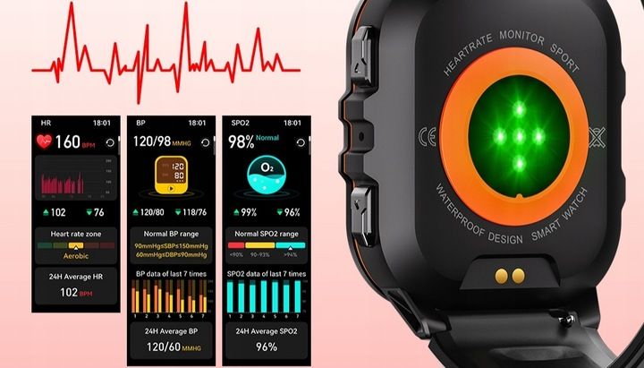 SMARTWATCH MĘSKI C26 AMOLED MENU PL WODOODPORNE KROKOMIERZ watch ZEGAREK zdjęcie 16