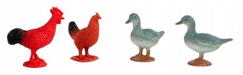 FARMA FIGURKI ZWIERZĘTA WIEJSKIE + PŁOT DRZEWA GŁAZY 55 ELEMENTÓW ZESTAW na Arena.pl