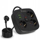 Przedłużacz Listwa Zasilająca Sieciowa 3 Gniazda 230V 3M 4x USB