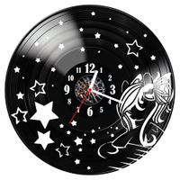 Zegar ścienny z płyty winylowej Gwiazdki 1344.14