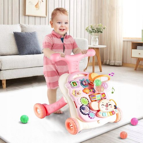 CHODZIK PCHACZ 5W1 KOSZYKÓWKA PANEL STOLIK EDUKACYJNY INTERAKTYWNY DZIECKA na Arena.pl