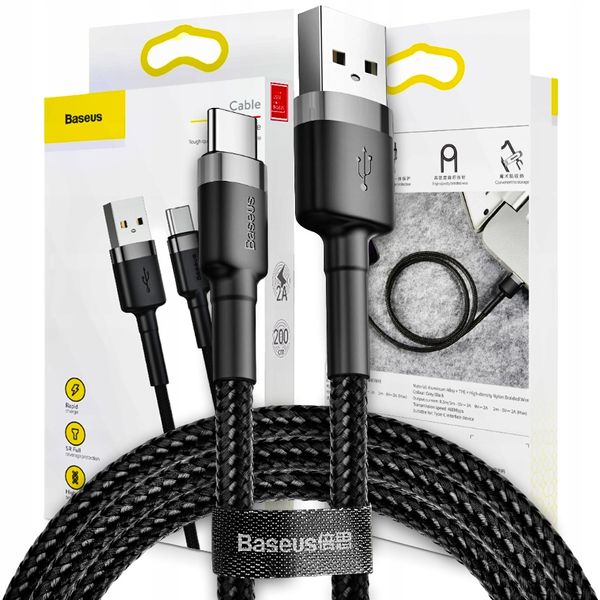 Baseus kabel USB-C Typ C Quick Charge 3.0 200cm 2A zdjęcie 1