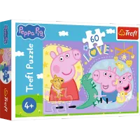 Puzzle - 60 - Szczęśliwa świnka - Świnka Peppa - Trefl 17414