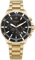 zegarek męski giewont chronograph sapphire złoto czarny gw3970-b7