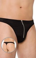 męskie stringi z błyskawicznym zamkiem softline 4501 czarne xl