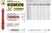 kołek szybki montaż z kołnierzem ksmxn 6*40mm - 2 sto - kxh 6*40k