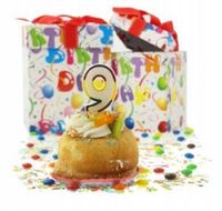 Swieczka cyferka z brokatem 9 SZ101007/9