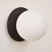 Loftowa LAMPA ścienna CAPE TOWN W01834BK Cosmolight szklany kinkiet do sypialni kula ball czarna