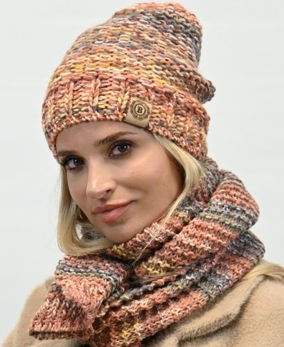 Wełniany Komplet Kobiecy na Zimę Gruby Ciepły Wz4 na Arena.pl