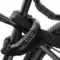 SOLIDNA BLOKADA ROWEROWA ŁAŃCUCH ZABEZPIECZENIE ROWERU 100CM ZAPIĘCIE SZYFR