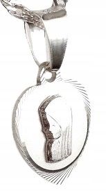 Łańcuszek Srebrny 925 Medalik Matka Boska (na PREZENT / KOMUNIA / CHRZEST) na Arena.pl