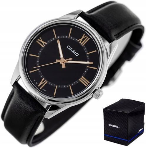 ZEGAREK MĘSKI CASIO MTP-V005 skórzany +BOX +GRAWER na Arena.pl