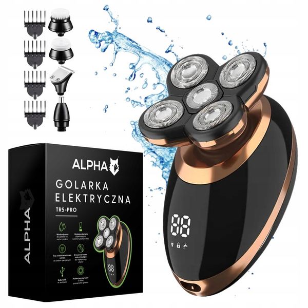 GOLARKA MĘSKA TR5-PRO TRYMER MASZYNKA DO BRODY GŁOWY TWARZY WŁOSÓW ALPHA zdjęcie 1