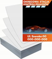 Ulotki A4 reklamowe firmowe 100szt OKRĘGOWA STACJA KONTROLI POJAZDÓW