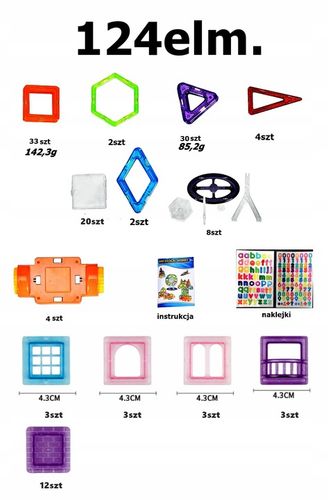 Klocki Magnetyczne – Edukacyjna Zabawa Dla Małych Konstruktorów! Certyfikat na Arena.pl