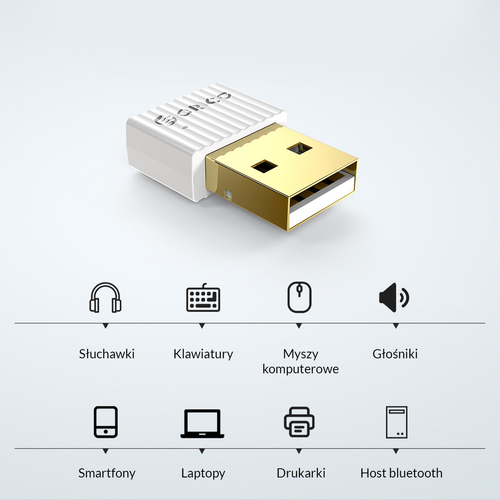 Orico Adapter Bluetooth 5.0 USB-A biały na Arena.pl