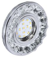 SK-94 CH/TR GU10 35W+led smd 3W 230V chrom opr. strop. stała kryszt bezbarw