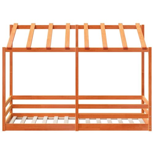 Rama łóżka dziecięcego z daszkiem, woskowy brąz, 75x190 cm na Arena.pl