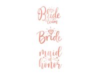 Tatuaże rose gold na wieczór panieński, 13 szt.