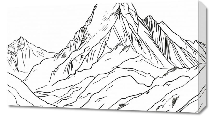 Obraz 70x40cm Górski Szkic zdjęcie 1