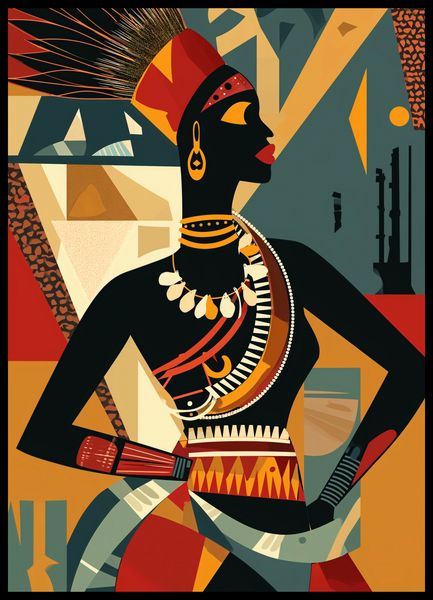 Plakat 50x70cm Afrykańska Mozaika zdjęcie 2