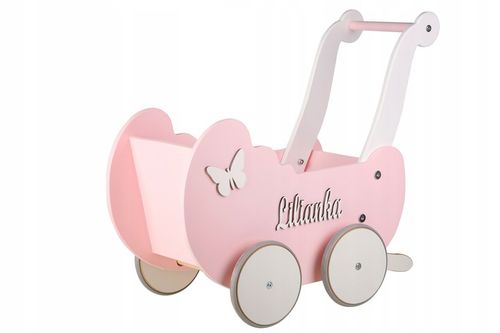DREWNIANY WÓZEK DLA LALEK + IMIĘ PRODUCENT na Arena.pl