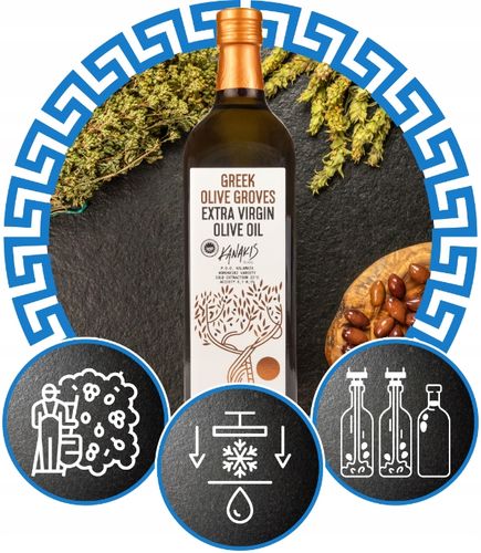 Oliwa Extra Virgin Grecka Delikatna Tradycyjna 1l - ŚWIEŻY ZBIÓR 2024/2025 na Arena.pl