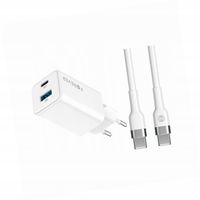 Szybka ładowarka GaN 45W 2 wejścia USB i USB-C z kablem do Vivo V23 5G
