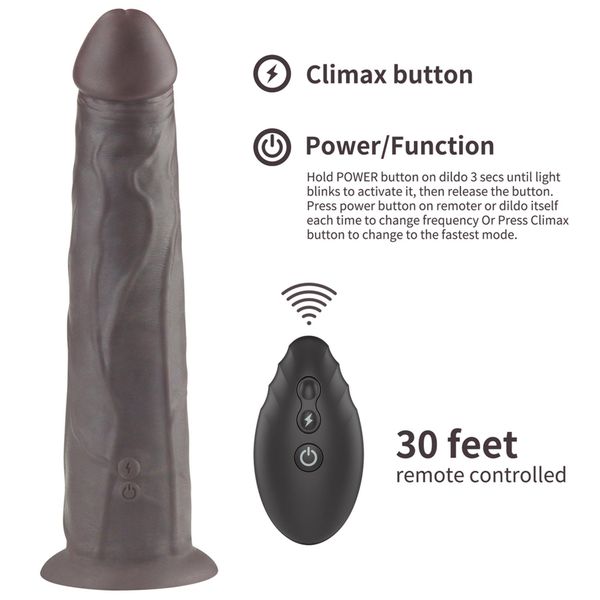 9.0'' Dual Layered Platinum Silicone Rotator zdjęcie 4