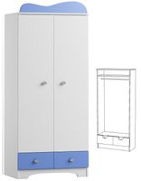 szafa do pokoju dziecka CLOUDS N9 dziecięca szuflady 80x53 w.190