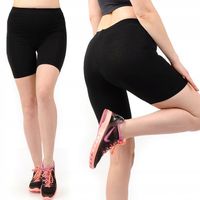 Kolarki damskie Krótkie legginsy 1/2 Spodenki Polskie getry CZARNE 3XL