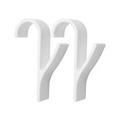 wieszak, uchwyt, haczyk na grzejnik, prysznic, biały komplet 2 szt