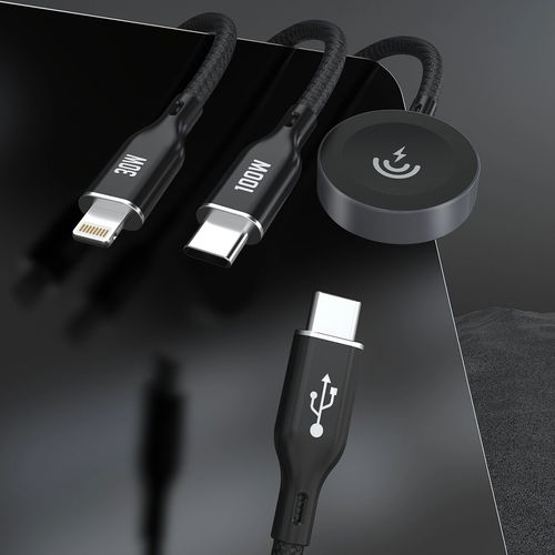 3w1 Kabel przewód USB-C - USB-C / iPhone Lightning / ładowarka do Apple na Arena.pl